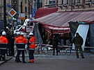 Výbuch v kavárn v Petrohradu.