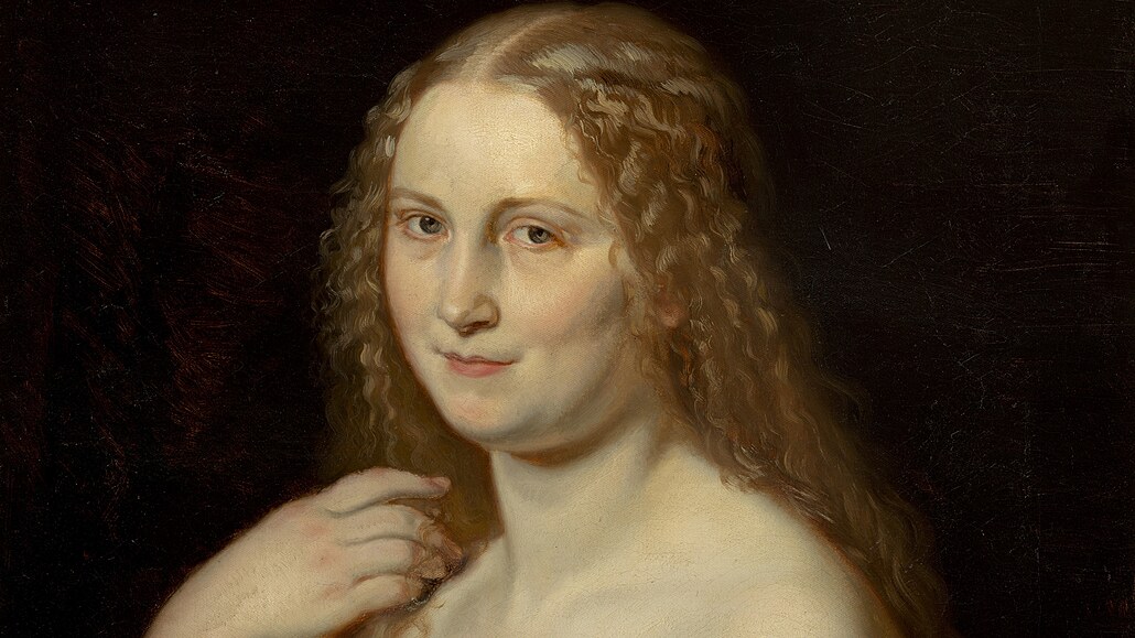 eská Mona Lisa. Josefina, olej z roku 1855 ze Sbírky umní 19. století a...