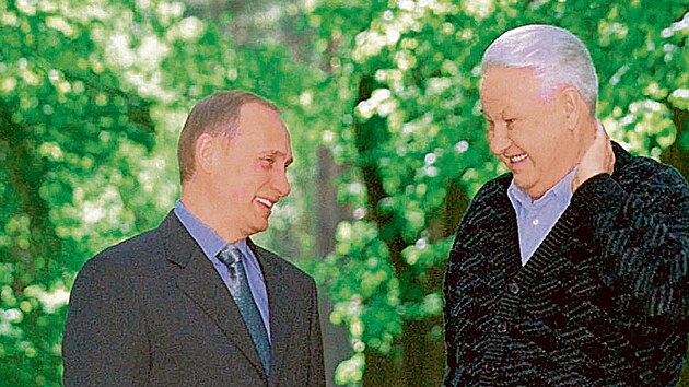 Vladimir Putin a Boris Jelcin.