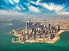 Letecký pohled na Dubaj - ilustra�ní foto.