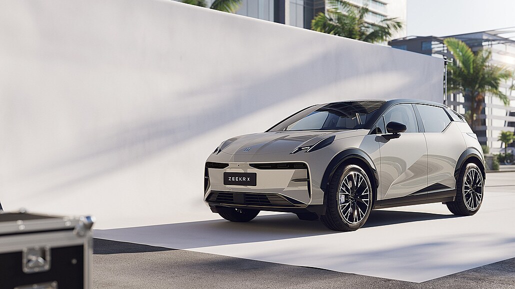 Zeekr X má pom�rn� originální vzhled s hranatými tvary a bezrámovými okny dve�í