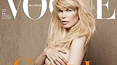 Thotn Claudia Schiffer pzovala ped porodem nah pro asopis Vogue