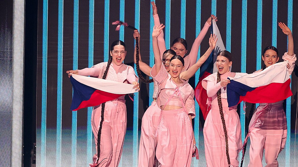 Eurovize 2023: nástup skupiny Vesna, která reprezentovala eskou republiku.