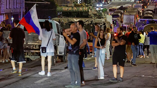 Jednotky Wagnerovy skupiny opoutn Rostov na Donu (24. ervna 2023 veer).