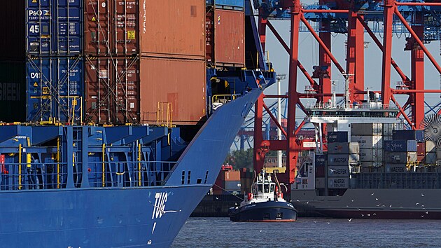 Mezinárodní kontejnerové pístavy, jako je ten v Hamburku (na snímku),...