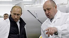 Vladimir Putin a Jevgenij Prigožin