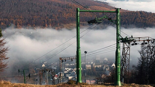 Pohled z Bour��ku, kde se stala tragick� nehoda trailov�ho cyklisty.