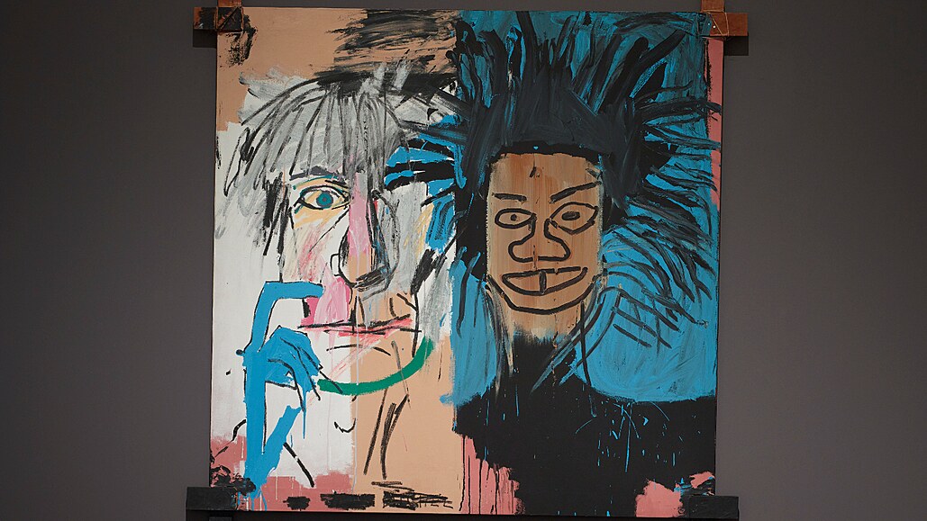 Dvojportrét Warhola a Basquita, který vznikl podle fotky poízené v roce 1982