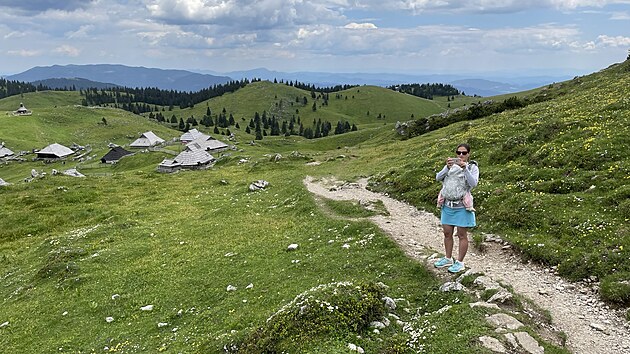 Slovinsko Velik Planina je protkna turistickmi chodnky.