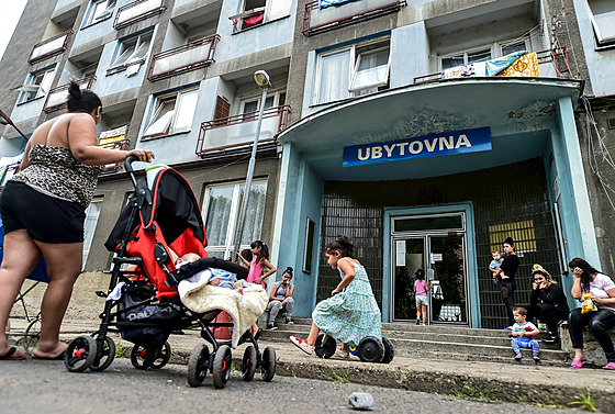 Ubytovna ve �tvrti St�ekov v Ústí nad Labem.