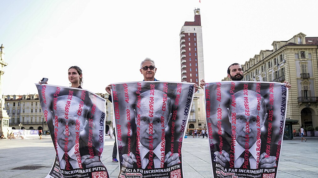 Protesty proti Vladimiru Putinovi v nedli 20. srpna 2023.