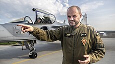 Velitel základny 21. taktického letectva Čáslav, plukovník Jaroslav Tomaňa.