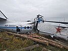 Nehoda letadla L-410 v ruských slubách v Tatarstánu (podzim 2021).