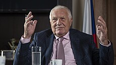 Rozhovor s bývalým prezidentem Václavem Klausem v Institutu Václava Klause.