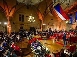 Prezident Petr Pavel p�edával v sobotu 28. �íjna státní vyznamenání.