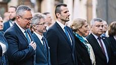 Slavnostní odhalení pam�tní desky p�ipomínající podporu rumunského lidu...