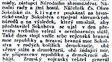 �lánek z Lidových novin.