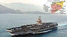 Americká letadlová lo USS Dwight D. Eisenhower.