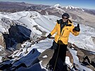 len expedice hledající keky na vrcholu Ojos del Salado (6893 m n. m.) na...