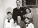 Karel Schwarzenberg s rodinou.
