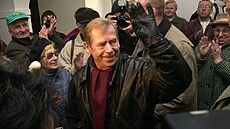 erstv bývalý prezident Václav Havel na Národní tíd 17. listopadu 2003