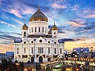 Obnovení hlavního moskevského chrámu Krista Spasitele po rozpadu SSSR v 90....