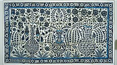 Panel s dekorem váz s kv�tinamy, neznámý autor (Sýrie, p�elom 16. a 17. století)