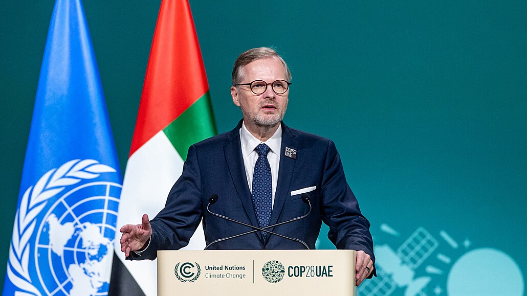 V Dubaji. Premiér Petr Fiala na klimatické konferenci ve Spojených arabských...
