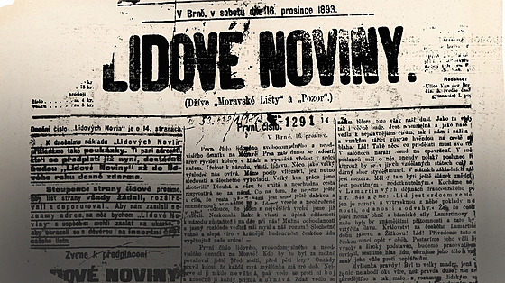 Titulní strana prvních Lidových novin