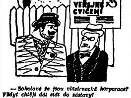 Kresba Ji�ího Voskovce pro Lidové noviny