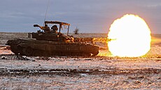 Ruský tank v akci.