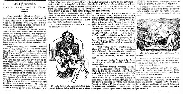 Ji� prvn� d�l T�snohl�dkovy Li�ky Bystrou�ky ze 7. dubna 1920 se t�il velk�mu...