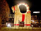 Vánoní slamná koza ve védském Gävle
