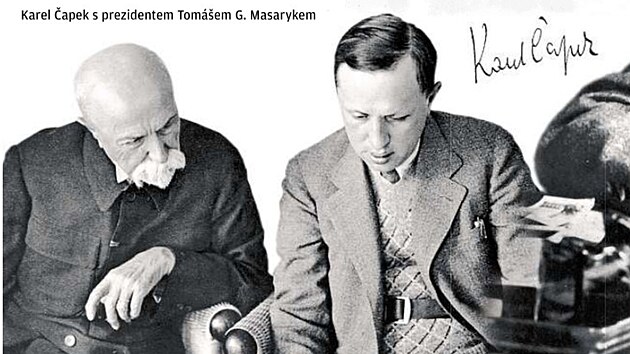 Karel apek s prezidentem T. G. Masarykem