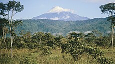 Sopka Sangay v Ekvádoru (5286 m n. m.)