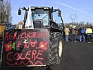 Protesty francouzských farmá u Paíe.