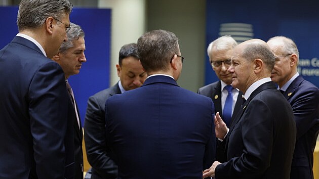 Chorvatský premiér Andrej Plenkovi, slovinský premiér Robert Golob, irský...