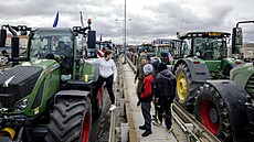 Protest nespokojených zem�d�lc� v Praze (19. února 2024).