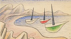 Jan Zrzavý: Lodi v zálivu (1948)