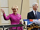 Inaugurace 2023: Petr Pavel s manelkou Evou ped národem na nádvoí Praského...