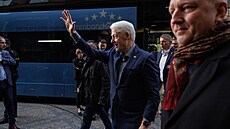 Bill Clinton, bývalá americký prezident, na návtv v Praze.