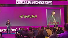 Vít Rakuan na 13. republikovém snmu hnutí Starostové a nezávislí (STAN).