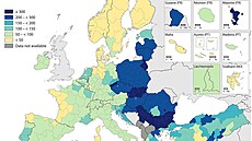 Úmrtnost na COVID: po�et mrtvých na 100 tisíc obyvatel.
