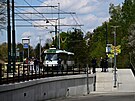 Rekonstruovaný úsek tramvajové trati mezi Libercem a Jabloncem.