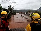 Záplavy v dsledku silných de ve mst Encantado v Brazílii, 2. kvtna 2024.