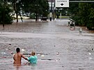 Záplavy v dsledku silných de ve mst Encantado v Brazílii, 2. kvtna 2024.