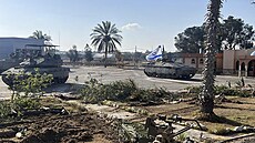Izraelské tanky v Rafáhu.