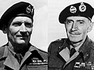 Skutený generál Bernard Montgomery (vlevo) a jeho dublér Clifton E. James