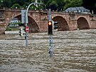 Záplavy v nmeckém Heidelbergu.