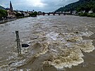 Záplavy v nmeckém Heidelbergu.